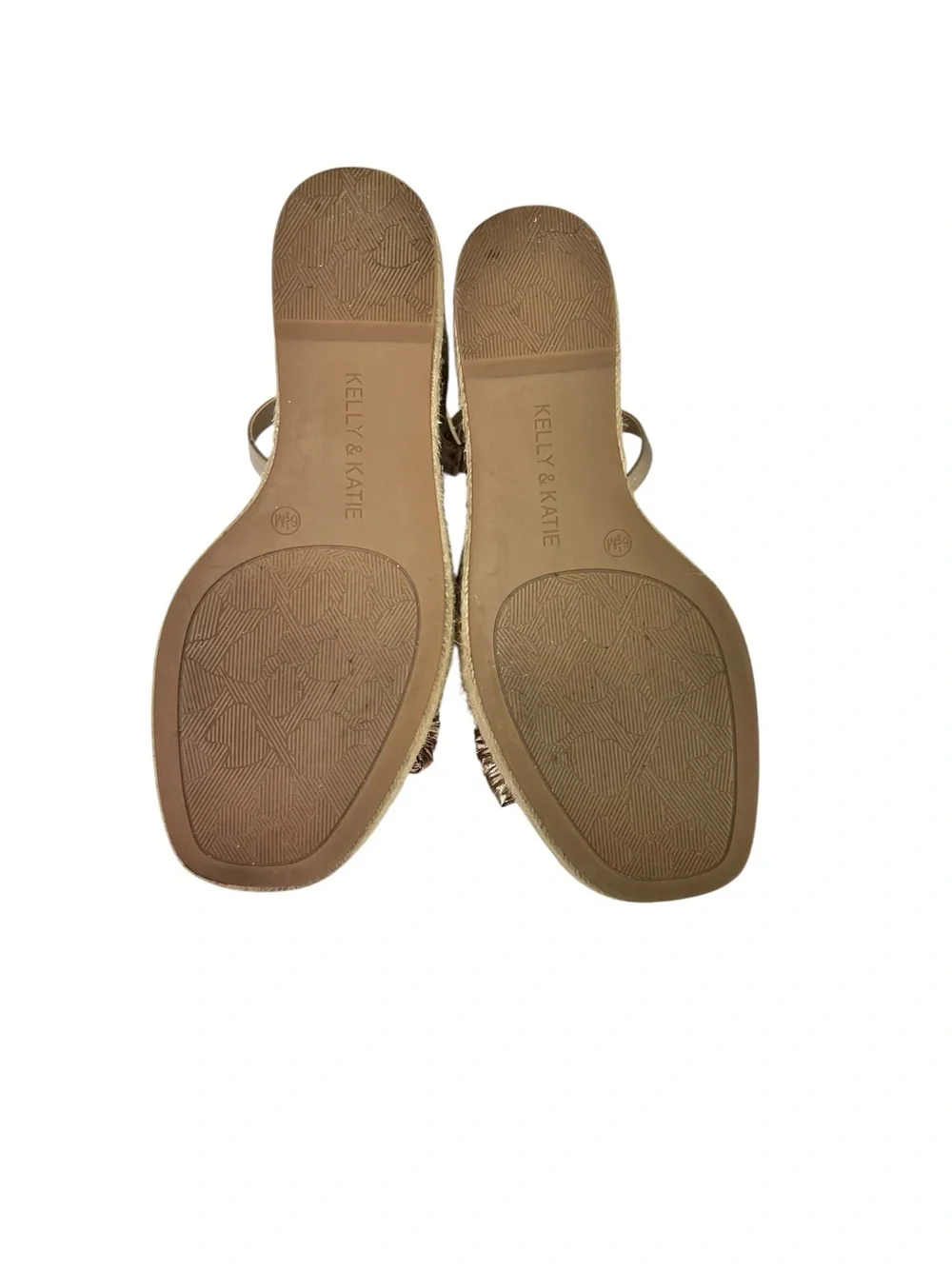 Kelly & Katie Rose Gold Wedge Sandals with Bow